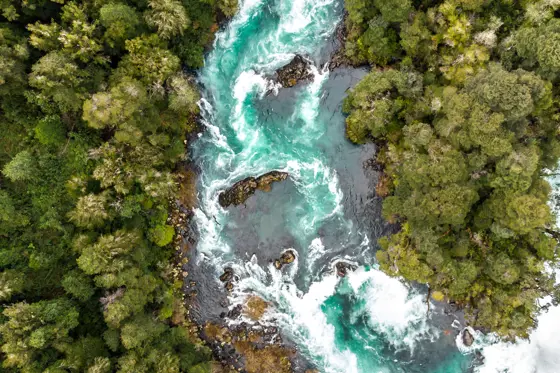 Aerial Shot Of River